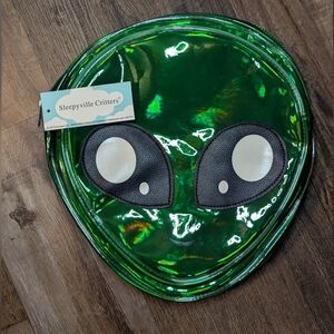 Green Alien Face Backpack